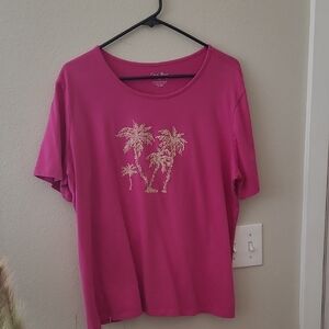Coral Bay Bright Fuchsia Crewneck Tee